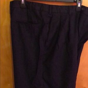 Men’s charcoal wool dress pants with cuffs